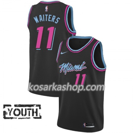 Dres Miami Heat Dion Waiters 11 Nike 2018-19 City Edition Crna Swingman - Dječji